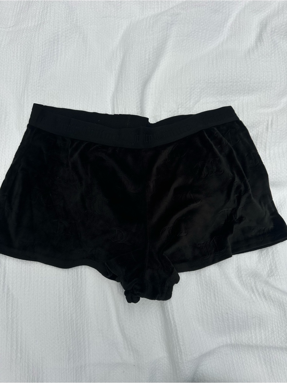 Juicy Couture Black Velvet Lounge Shorts